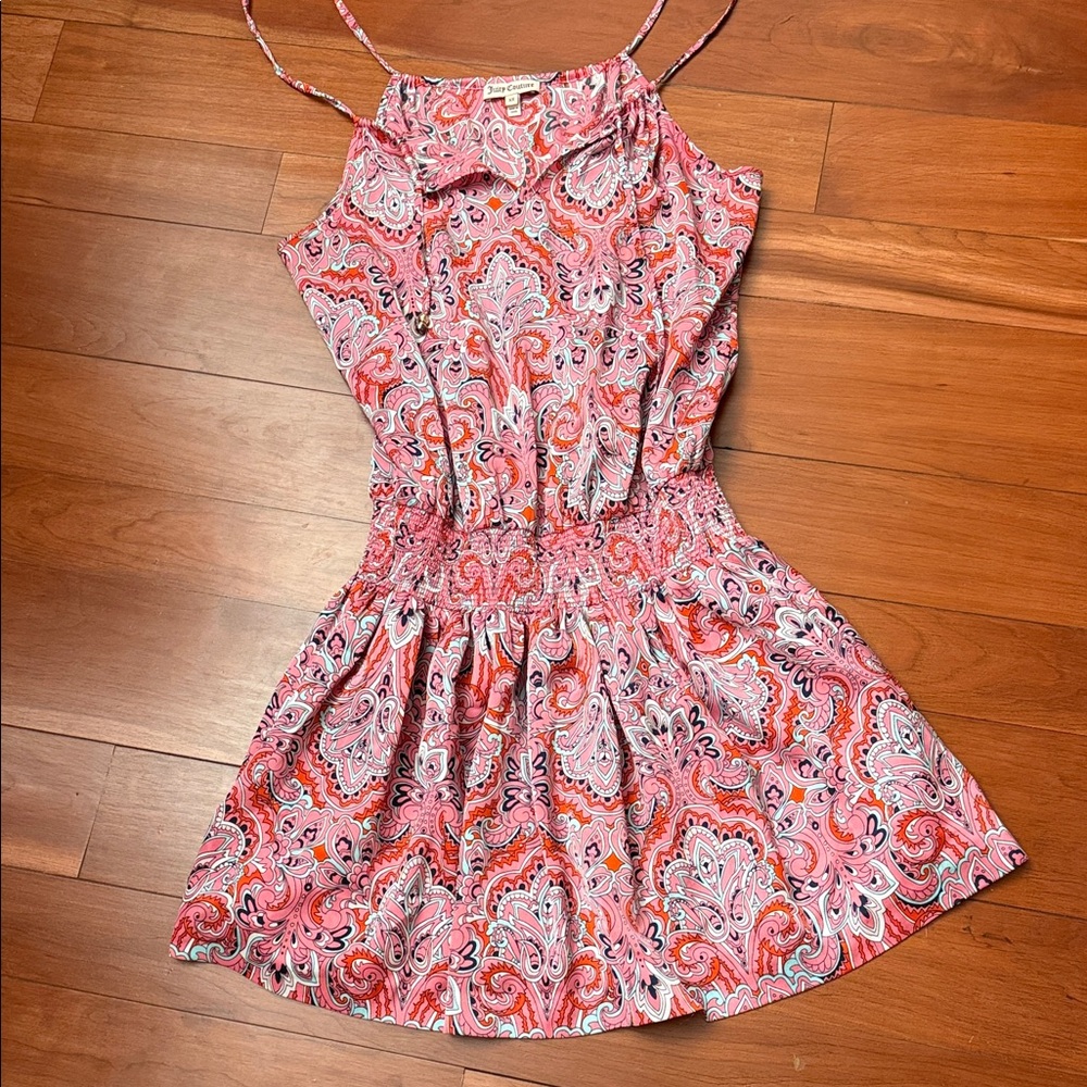 Juicy Couture Pink and Blue Paisley Dress